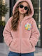 Kids Hooded Cardigan Pink