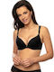 Negru Sutien Push-up cu Balene