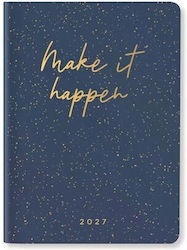 Letts Inspire Daily Agenda A6 2027 Blue