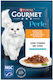 Purina Gourmet Perle Nassfutter für Erwachsene Katzen mit Thunfisch, Fleisch und Fisch 85 g