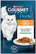 Purina Gourmet Perle Nassfutter für Erwachsene Katzen mit Kaninchen, Fisch und Fleisch 85 g