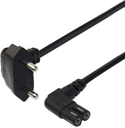 Deltaco Euro - IEC C7 Cable 3m Black Deltaco Euro - IEC C7 Cable 3m Black