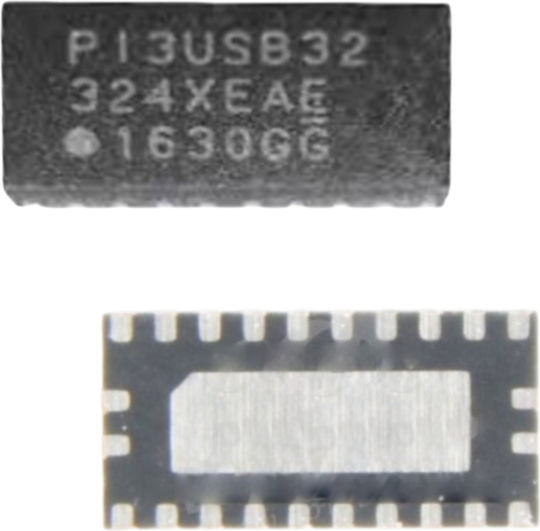 Ολοκληρωμένο Κύκλωμα Ic Chip Replacement Controller Ic Chip Usb Switch & Data Path Selector Multiplexer U3000 Pi3usb32324axeae Pi3usb32 324axeae Pi3usb32324 P13usb32324 Qfn Κωδ.1-chip1287
