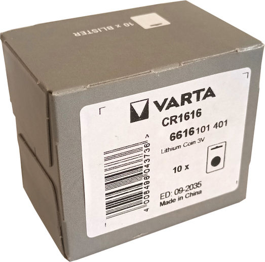 Varta Lithium-Uhrenbatterien CR1616 3V 10 Stück