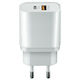 Forever Зарядно Устройство Без Кабел с USB-A и USB-C Порт 20 W Power Delivery Бяло (IT8737)