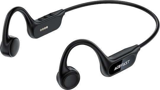 Acefast N10 Open Ear Bluetooth Handsfree Ακουστικά με Αντοχή στον Ιδρώτα Μαύρα