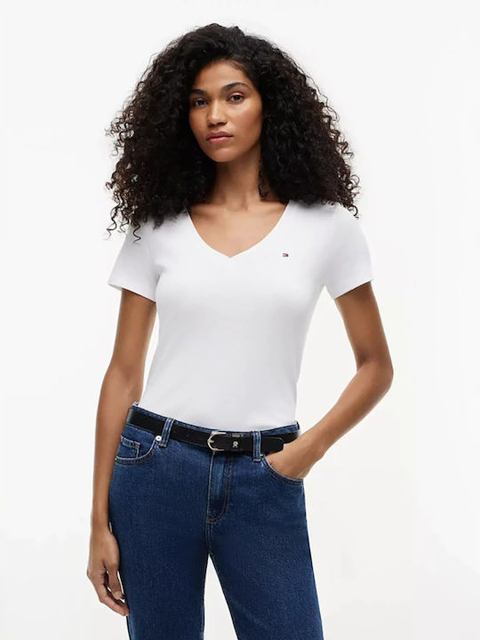 Tommy Hilfiger Дамска Тениска Ecru