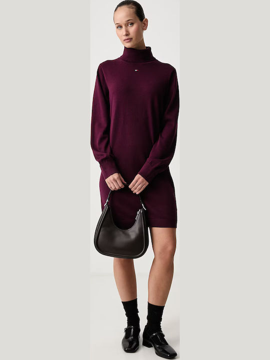 Tommy Hilfiger Πλεκτό Φόρεμα Βυσσινί