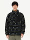 Herren Sherpa-Fleecejacke Schwarz