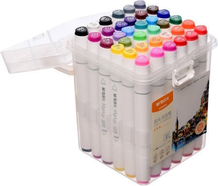 M&G Markere de Desen cu Alcool 1 mm Vârf Subțire Set 36 de Culori