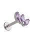 Silver And More Titan-Piercingstift 8 x 1,2 mm Lila