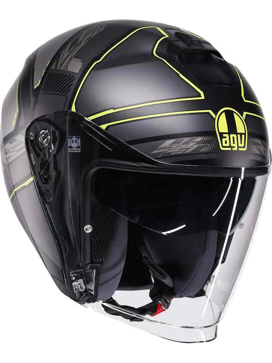 AGV Irides Zagabria Mat Grey/Yellow Κράνος Μηχα...