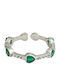 Women's Steel Ring with Stones