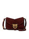Love Women's Satchel Bag Suede Brown