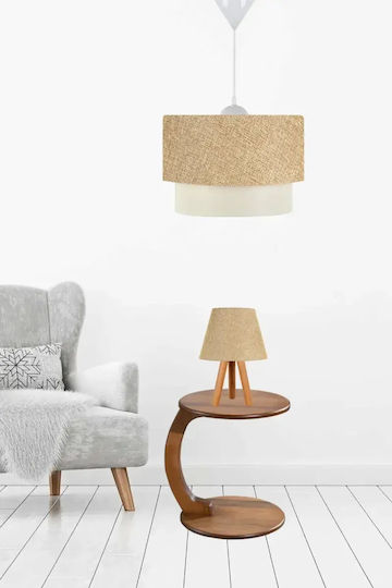 Stewehome Set of 2 Living Room Lamps Bedside Table Lamps Beige