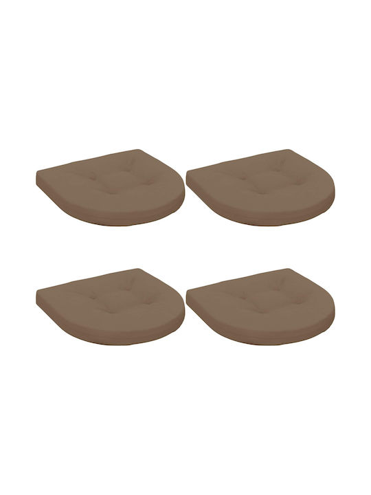 vidaXL Gartenstuhl-Sitzkissen Bogen Taupe 4 Stü...