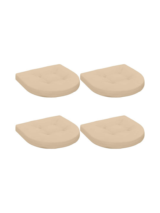 vidaXL Gartenstuhl-Sitzkissen Bogenförmig Creme...