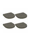 vidaXL Gartenstuhl-Sitzkissen Bogenform Grau 4 Stk. 45 x 45 cm