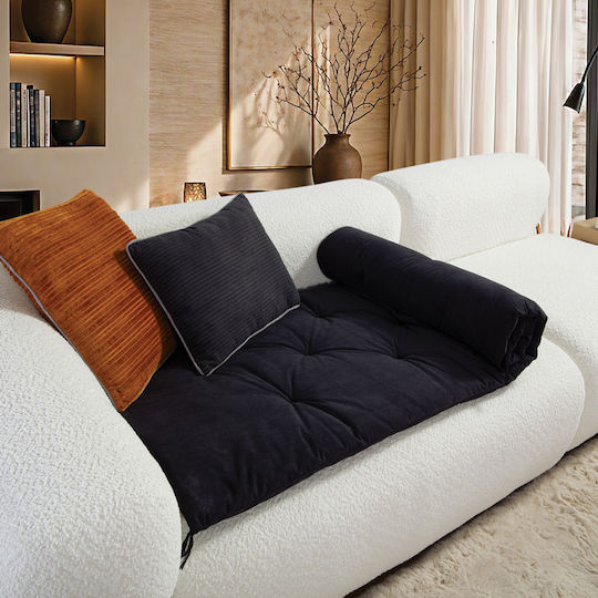 Nef-Nef Homeware Eriete Покривало за фотьойл Ш70xД180cm Черен Nef-Nef Homeware Eriete Покривало за фотьойл Ш70xД180cm Черен