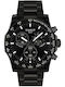Men's Battery Chronograph Watch with Black Stainless Steel Bracelet