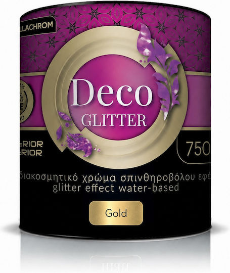 B095 9510 Deco Glitzer Gold Dekorative Metallische Wasserfarbe 750 ml B