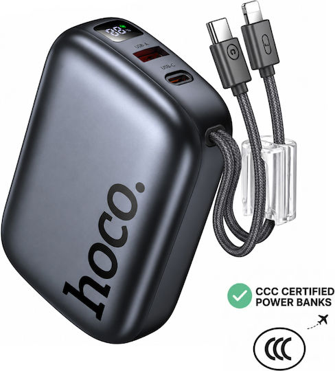 Hoco Q55 Power Bank 20000mAh 20W με Θύρα USB-A και Θύρα USB-C Quick Charge Γκρι
