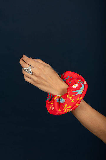 Chaton Laurel Scrunchie Red