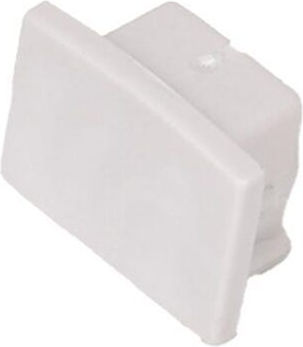 Adeleq Endkappen Ohne Loch 10 Stk. Aufbauprofil 30-15500209 Weiß 30-1550040
