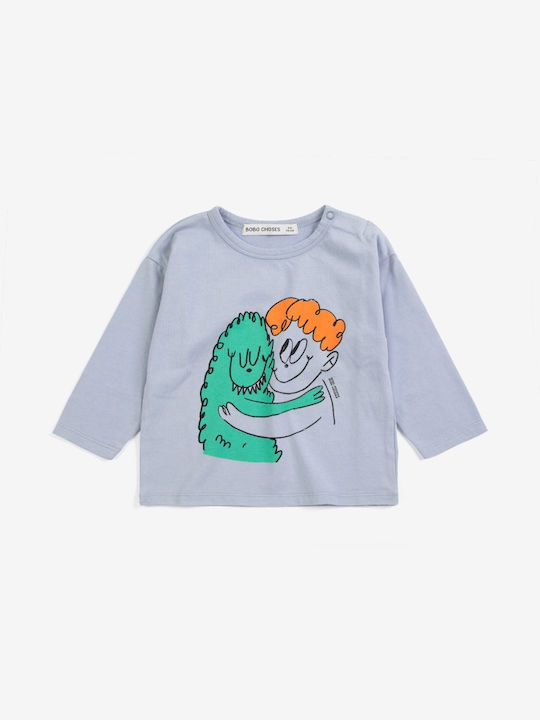 Cămașă pentru copii Albastră Hug Hairy Monster Baby