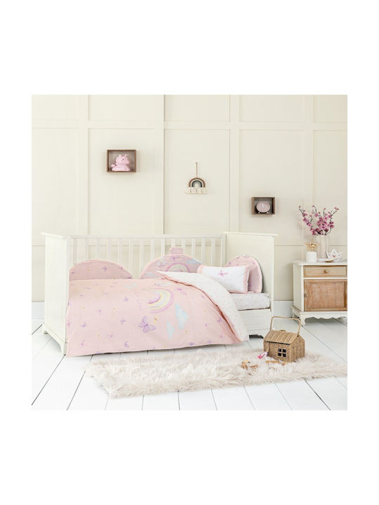 Nima Cotton Baby Cradle Sheet Set Love Pink 70x...