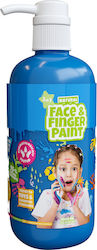 Natural Face & Finger Paint 1000ml Bottle Dispenser Blue 109008