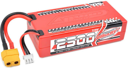 Team Corally Батерия Li-Po 7,4 V 2500 mAh 50C 2S XT60 за радиоуправляем модел