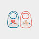 Boboli Fabric Bibs Ecru 2 Pieces