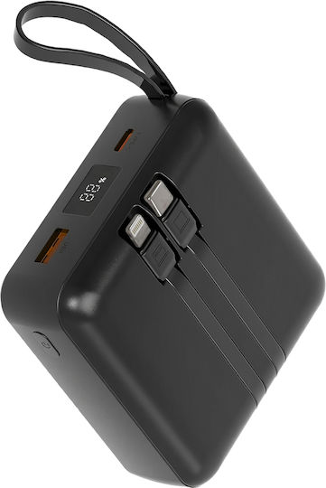 Akashi Powerbank 10000 mAh 22,5 W mit USB-A- und USB-C-Anschluss Schwarz