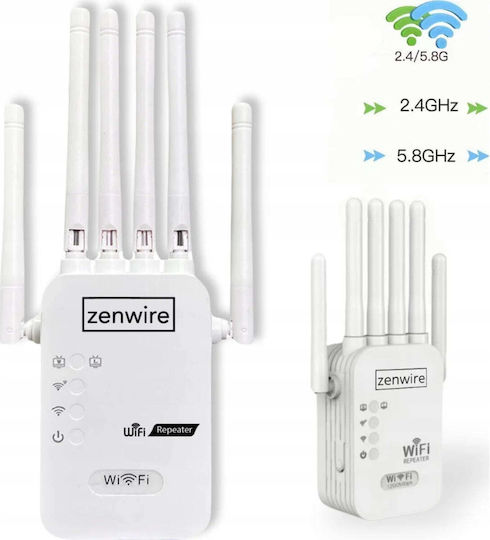 Zenwire WD-R1201U WiFi Extender Dual Band (2.4 & 5GHz) 1200Mbps