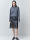 Pristo Women's Grey Cropped Hooded Sweater