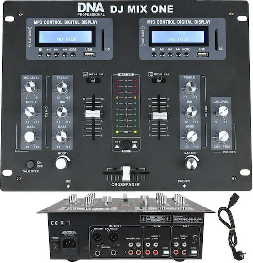 DNA DJ MIX ONE Analoges 2-Kanal-Mischpult / 2 XLR-Eingänge & Bluetooth