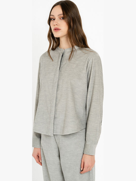 Philosophy Wear Langärmeliges Damen-Cordhemd Grey