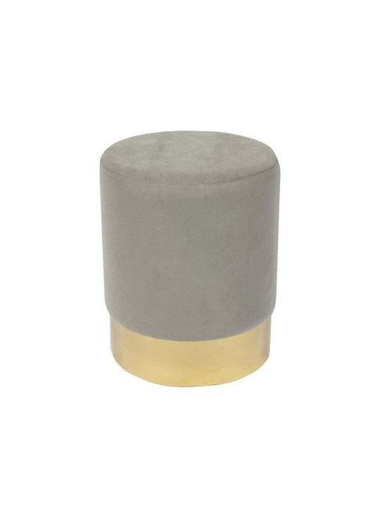 Living Room Stool Upholstered in Sun Fabric Grey