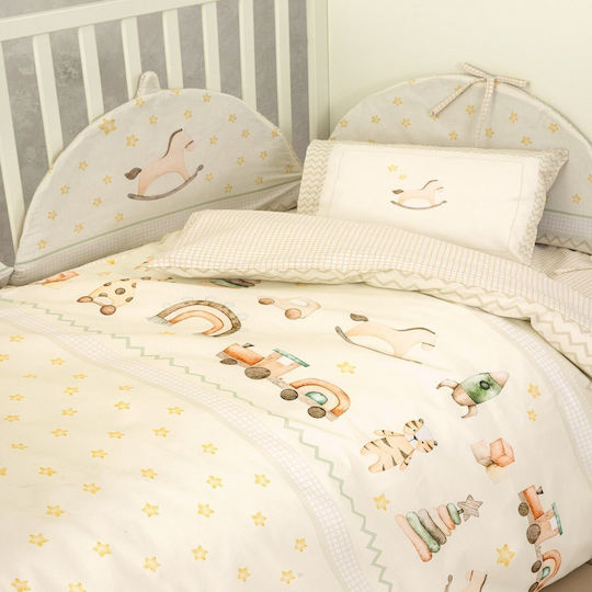 Nima Set Fețe de Pernă pentru Copii din 100% Bumbac 30x40 cm Ecru