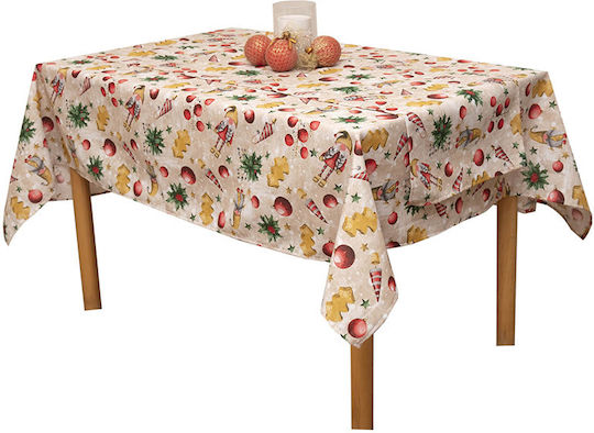 Viopros Christmas Fabric Tablecloth 220x140 cm