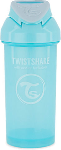 Twistshake Kinder-Trinkflasche mit Strohhalm Hellblau 360 ml