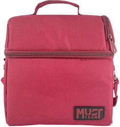 Must Team School Insulated Lunch Bag 7 Litre Burgundy 22x16x28cm