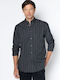 Maverick Long Sleeve Shirt in Regular Fit Checked Black