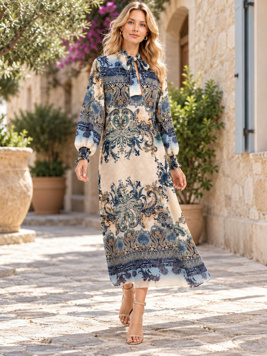 Rochie Maxi de Vară Albastră