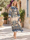 Rochie Maxi de Vară Albastră