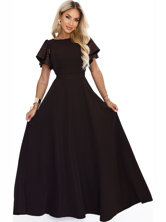 Numoco Maxi-Abendkleid Chocolate Brown