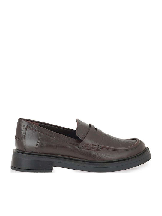 Leather Women's Loafers in Brown