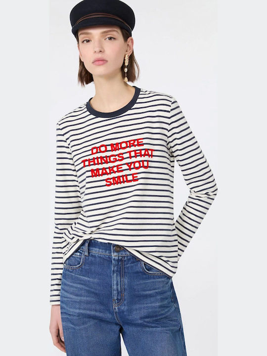 Stretch Women's Striped Navy T-shirt