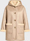Women's Mouton Coat Beige